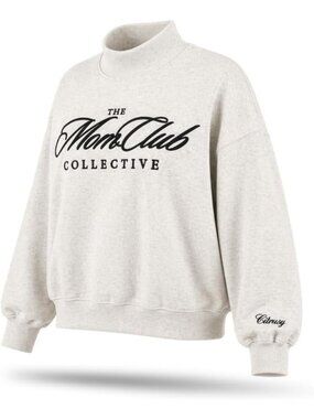 Citrusy Oversized Mockneck Sweatshirt | Cozy Turtleneck Sweater for Moms